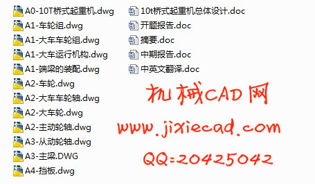 10T桥式起重机总体设计【说明书+CAD】