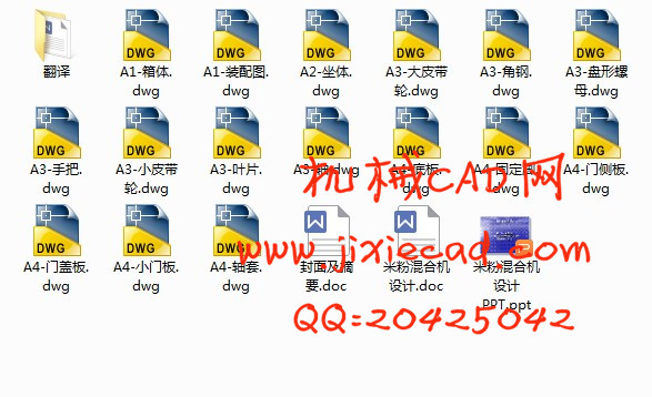 米粉混合机零部件设计【说明书+CAD】