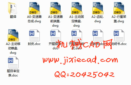 金属带式汽车无级变速器传动机构设计【汽车车辆工程】【说明书+CAD】