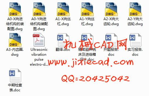 精密超声铣床的设计—进给箱设计【精密超声铣床及进给箱设计】【说明书+CAD】