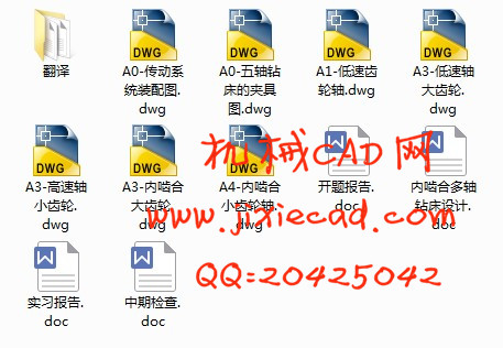 内啮合多轴钻床设计【说明书+CAD】