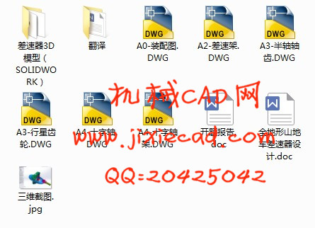 全地形山地车差速器设计【说明书+CAD+SOLIDWORKS】