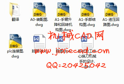 卧式加工中心换刀机械手的设计【说明书+CAD】