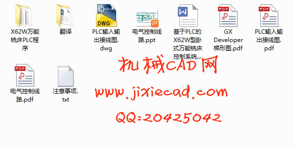 基于PLC的X62W型卧式万能铣床控制系统设计【说明书+CAD】