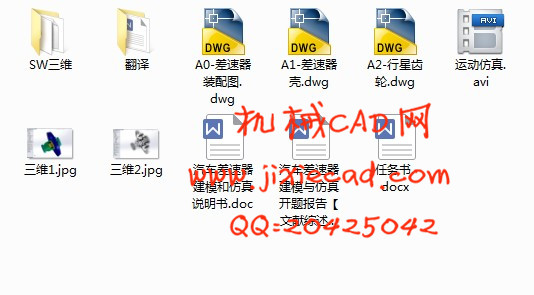 汽车差速器的建模和仿真设计【汽车车辆工程】【说明书+CAD+SOLIDWORKS+仿真】