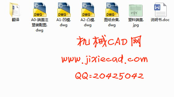 塑料端盖注塑模具设计【一模两腔】【说明书+CAD】