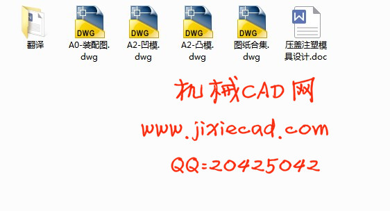 压盖注塑模具设计【说明书+CAD】