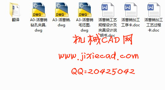 活塞销加工工艺规程设计及夹具设计【钻2-φ10孔】【说明书+CAD】