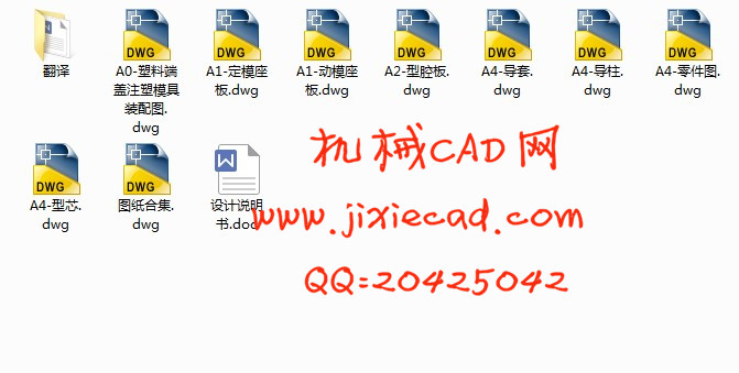 塑料端盖注射模模具设计【一模两腔】【说明书+CAD】