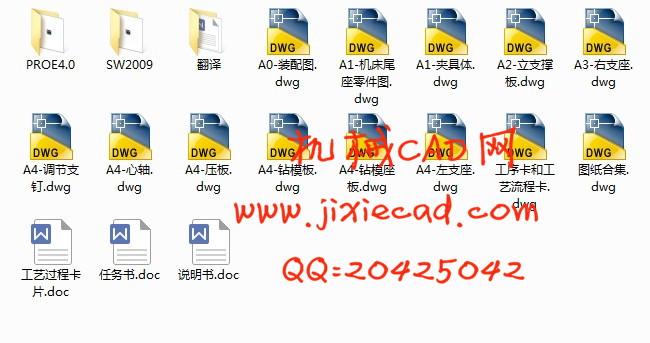 机床尾座的机械加工工艺与钻孔夹具设计【尾座体】【尾架体】【说明书+CAD+SOLIDWORKS+PROE】