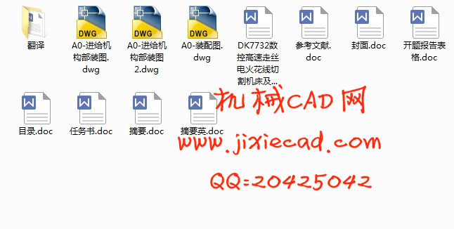 DK7732数控高速走丝电火花线切割机床及控制系统设计【说明书+CAD】
