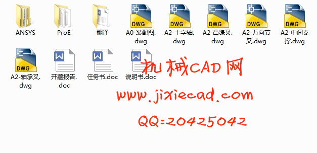 HGC1050万向传动轴结构设计【十字轴式万向传动装置】【汽车车辆工程】【说明书+CAD+PROE】