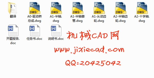 HLJ-QZ100整体式驱动桥设计【载重汽车驱动桥】【汽车车辆工程】【说明书+CAD】