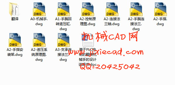PLC控制的通用翻转机械手的设计【说明书+CAD】