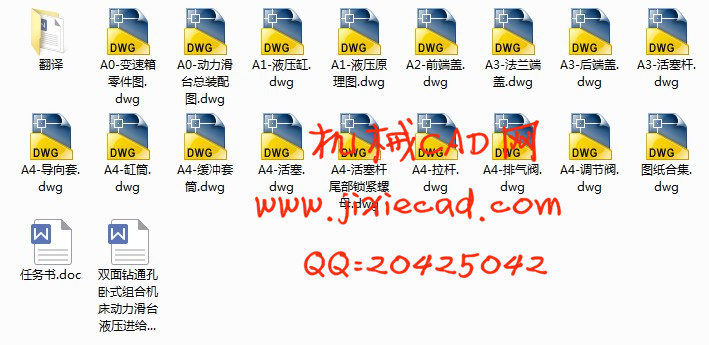 双面钻通孔卧式组合机床动力滑台液压进给系统设计【加工变速箱】【说明书+CAD】