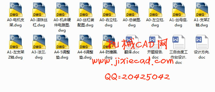 三自由度工作台设计【说明书+CAD】