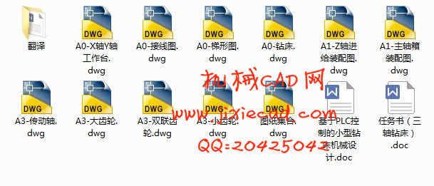基于PLC控制的小型钻床机械设计【三轴钻床】【说明书+CAD】