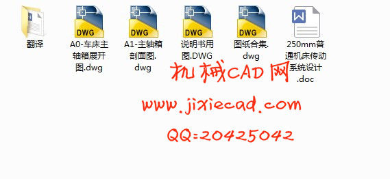 250mm普通机床传动系统设计【D=250mm nmin=23.6r/min nmax=1180r/min P=7.5k