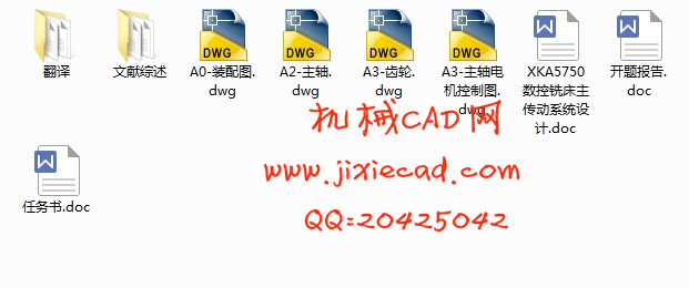 XKA5750型数控铣床主传动系统设计【说明书+CAD】