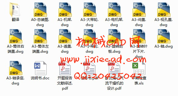 卧式离心气流干燥机的设计【说明书+CAD】