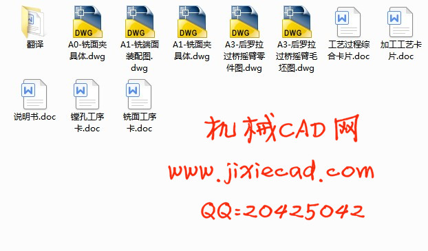 后罗拉过桥摇臂加工工艺与夹具设计【粗铣两端面】【说明书+CAD】